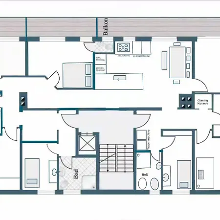 Bahnhofsnahe 9 200qm Ps5 Fuer Familien & Firmen Appartamento